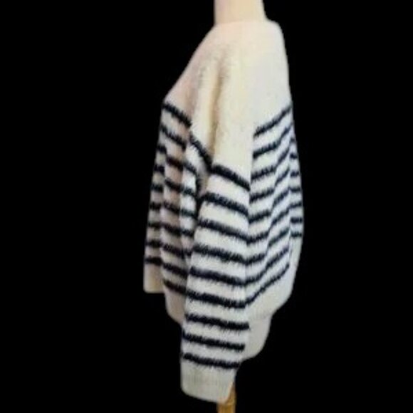 NWT La Ligne x Target Striped Long Hair Sweater Blue White - Picture 3 of 6